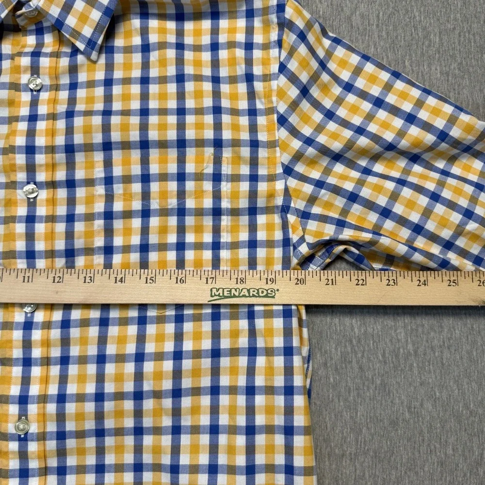 Banana Republic Shirt Mens M Multicolor Plaid Non Iron Button-Up Long Sleeve